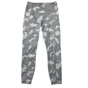 AS REVIVAL Gray‎ Camouflage Active Leggings Pockets Athletic Workout Womens M